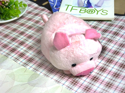 小猪手机座毛绒玩具创意手机座公仔