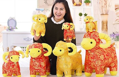 4号羊公仔 布艺羊玩偶毛绒玩具