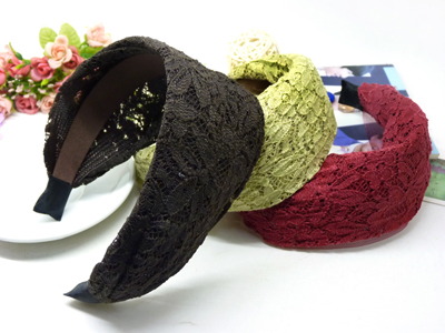 日韩国发饰宽边发箍短发发卡子韩版发带黑色蕾丝头箍淑女气质头饰