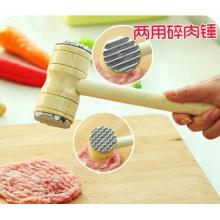 木柄双头敲肉锤敲肉棒肉酱锤碎肉锤 牛排锤 松肉锤 
