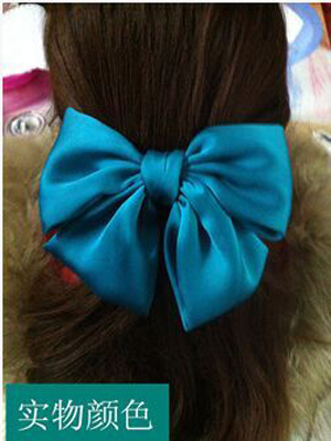 丝绸贡缎发夹头饰顶夹发卡马尾弹簧夹	