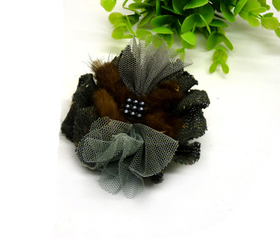 百搭水貂毛毛衣开衫大别针扣胸针 蝴蝶结发夹两用