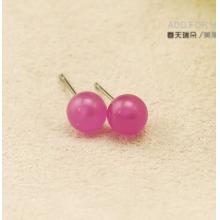 2号日韩多彩百搭可爱七彩糖果色耳环 QQ球球耳钉