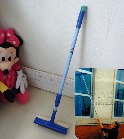 130cm加长可伸缩两用玻璃擦 清洁器 擦窗器 擦窗刷玻璃刮