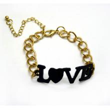 美饰桃 浪漫爱意 love 合金保色手链
