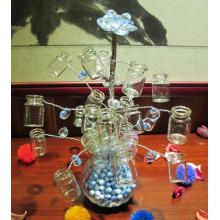 中号仿水晶玻璃花花许愿树/瓶	