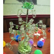 中号仿水晶玻璃花花许愿树/瓶	