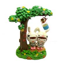 卡通兔子树脂摆件 创意生日儿童工艺礼品	