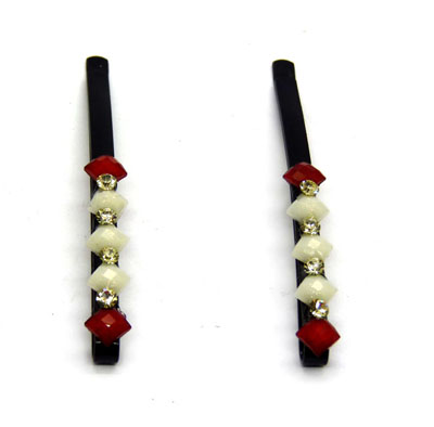 新品简约可爱水钻一字夹