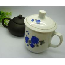 创意带盖青花瓷茶杯