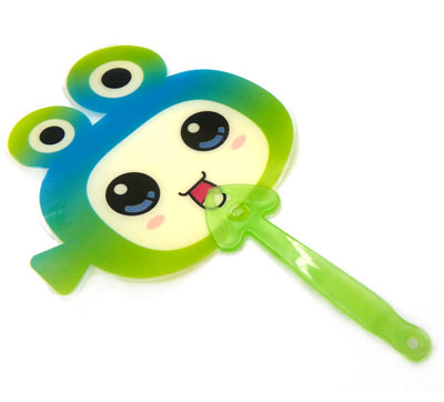 一字柄广告扇彩色