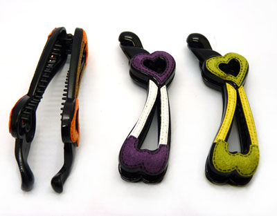 磨砂皮 蝴蝶结香蕉夹发夹头饰 