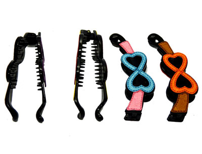 磨砂皮 蝴蝶结香蕉夹发夹头饰