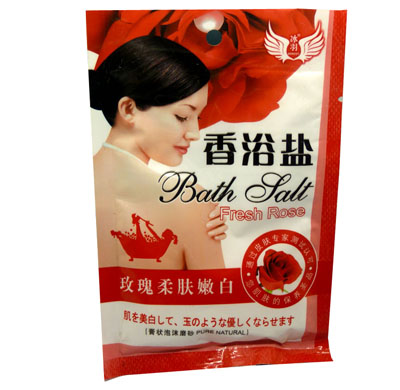 正品冰羽80g牛奶浴盐袋装膏体泡澡玫瑰泡泡浴盐