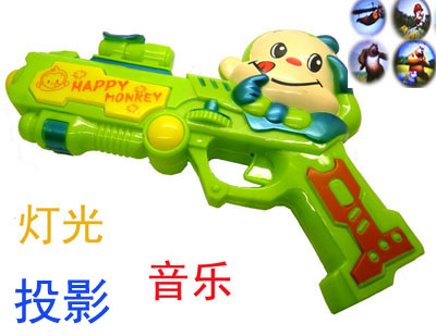电动语音投影八音枪儿童玩具电动枪