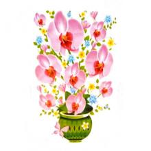 可移万紫千红墙贴 PVC透明膜立体墙贴5号40*25cm